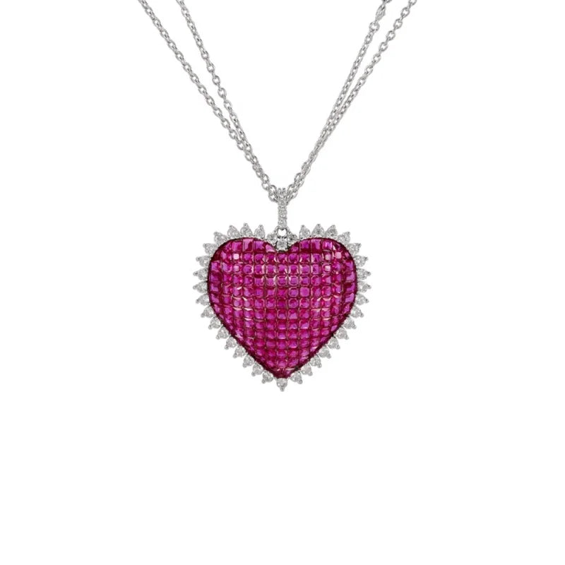 Heart Shape Sterling Silver Necklace