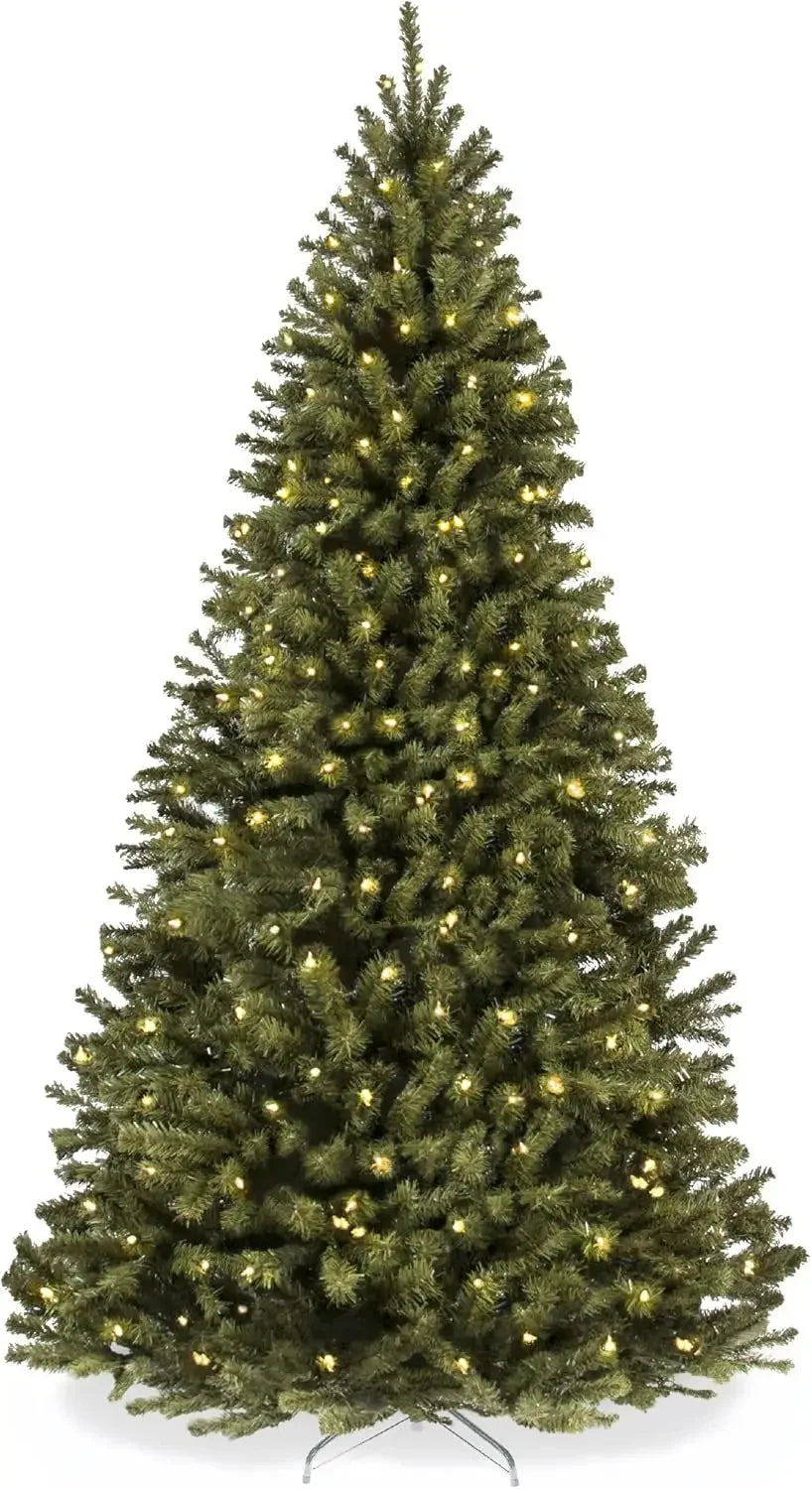 7.5ft Pre-Lit Spruce Artificial Holiday Christmas Tree for Home, Office, Party Decoration w/ 550 Incandescent Lights