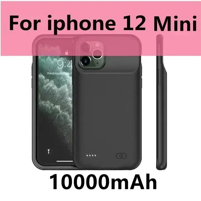 10000mAh Battery Charger Case for IPhone 11 12 13 14 Pro Max Mini for Apple 6 6S 7 8 Plus X XR XS MAX Power Bank Charging Cover