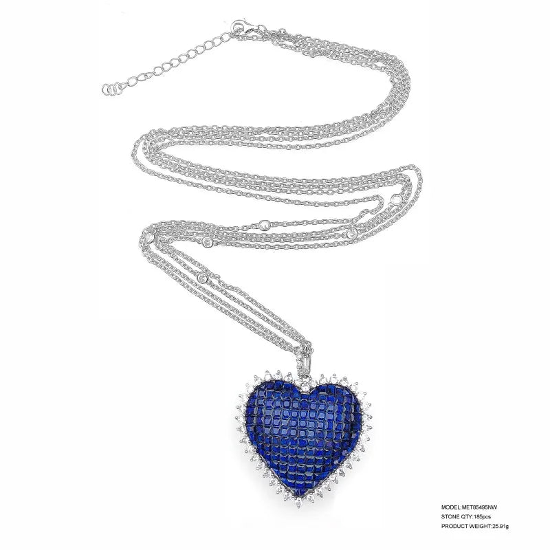 Heart Shape Sterling Silver Necklace