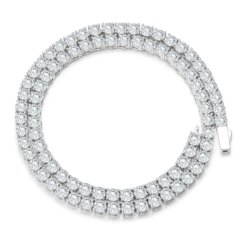 VVS1 Iced Out Moissanite Tennis Necklace Diamond Necklaces